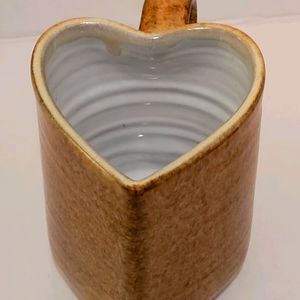 Valentine's Heart Shaped Pottery Mug